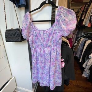 Nwot Metallic floral dress